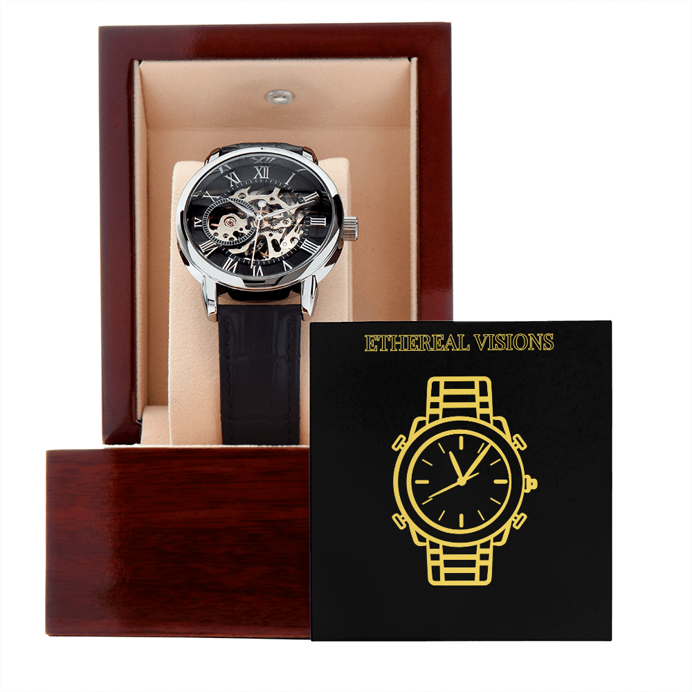 Ethereal Visions Men's Unique Skeleton Dial Openwork Watch